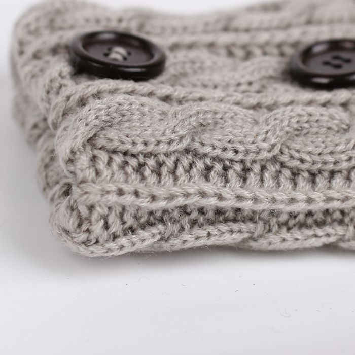 Cable Knit Boot Cuff Leg Warmers with Buttons Women Fashionable Foot Coverings